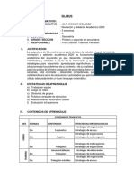 Silabus Primero y Segundo de Secundaria - Geometria