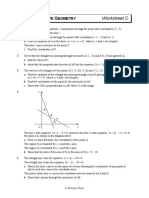 Worksheet C: Oordinate Eometry