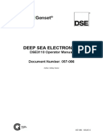 Deep Sea Electronics: DSE3110 Operator Manual Document Number: 057-086