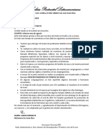 Informe Misionero de Costa Rica - Agosto 2020