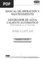 MANUAL GENERADOR DE AGUA CALIENTE 520 y 521 A 7 KG Ver101109