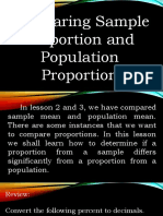 Comparing Sample Proportion and Population Proportion