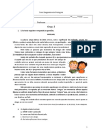 Teste Diagnóstico de Português 8ºano