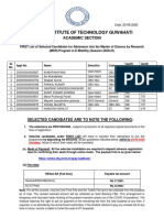 Indian Institute of Technology Guwahati: Academic Section