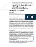 Effects of Web Based Creative Thinking Teaching On Students Creativity and Learning Outcome 4568