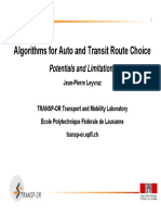 Algorithms For Auto and Transit Route Choice