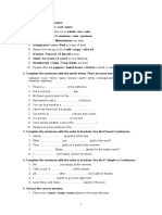 Repaso Vocabulario y Tiempos Verbales 3 Eso