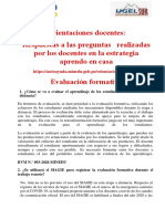 Preguntas y Respuestas de Evaluación Formativa 2020 Aprendo en Casa RVM 093-2020 Minedu PDF