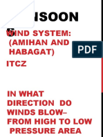 Monsoon S: Wind System: (Amihan and Habagat) Itcz