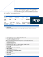 Technical Specifications: Standard Equipment