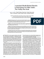 Measuring Accumulated Health-Related Benefits of Exercise Participation For Older Adults: The Vitality Plus Scale