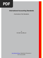 International Accounting Standards: - Summaries of The Standards