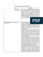 End-of-Course Reflection Paper/Questionnaire: Guide Questions Response/s