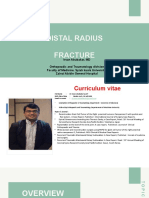 Distal Radius Fracture Dr. Irsan Abubakar SpOT