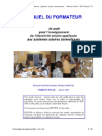 Alliance Soleil Manuel A L Usage Des Formateurs Systemes Solaires Domestiques 2006 PDF