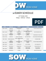 Speaker Schedule