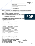 1 Choose The Correct Form of The Verb To Complete The Dialogues