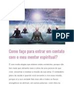 Como Faço para Entrar em Contato Com o Meu Mentor Espiritual