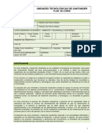 Plan Curso Ambiente y Desarrollo Sostenible