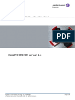 Omnipcx Record Version 2.4: Hardware & Software Specification