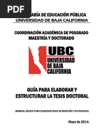 Guía y Estructura de Tesis Doctoral (Ubc) PDF