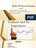 Tauheed and Its Importance PDF