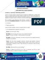 Actividad de Aprendizaje 4 Name: Juan Sebastian Lozano Guarnizo Evidencia 2: Workshop "Distribution Channels"