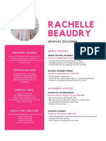 Pink Feminine Modern Resume