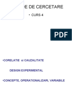 Metode de Cercetare: - Curs 4