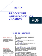 Isomería - Reacciones Químicas de Los Alcanos de Los Alcanos