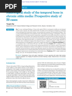 Radiological Study of The Temporal Bone in Chronic Otitis Media: Prospective Study of 50 Cases