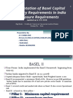 Implementation of Basel Capital Regulatory Requirements in India Disclosure Requirements