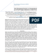 Effects of Supply Chain Management Practices On Organizational Performance: A Case of Food Complex Industries in Asella Town