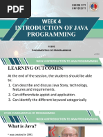 Week 4 Introduction of Java Programming