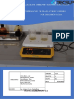 Informe #6 Determinación de Plata, Cobre y Fierro Por Digestión Ácida (19-10-2020)