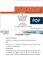 Automatic Language Translation Software For Aiding Communication Between Indian Sign Language and Spoken English Using Labview