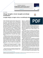 Otorhinolaryngology: Allergic Laryngitis: Chronic Laryngitis and Allergic Sensitization