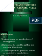 Expanded and Extended Role of Pediatric Nurse: S. K Mohana Sundari