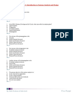 Multiple Choice: Chapter 1: Introduction To Systems Analysis and Design