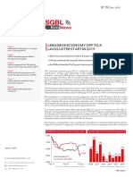 Lebanese Economy Off To A Lackluster Start in 2019: April 2019