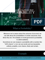 Probability: Mathematics in The Modern World