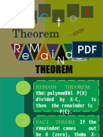 Factor and Remainder Theorem