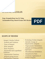 Integral Calculus: Engr. Kenneth Rene Ian M. Talag Aeronautical Eng. Board Exams 2012 Review