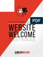 GINGERBEARD Media - Website Welcome Video Package - Product Information Sheet