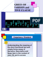 Degrees of Comparison and Adjective Clause Degrees of Comparison and Adjective Clause