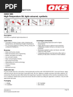 Product Information: High-Temperature Oil, Light-Coloured, Synthetic