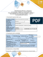 Guía de Actividades y Rúbrica de Evaluación - Paso 1 - Conceptualización Teórica