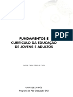 Fundamentos e Currículo Da Educação de Jovens e Adultos