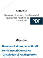 Lecture-3: Number of Atoms, Fundamental Quantities Relating To Crystal Structure