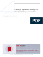 Thermal Fields and Residual Stresses Analysis in TIG Weldments of SS 316 and Monel 400 by Numerical Simulation and Experimentation